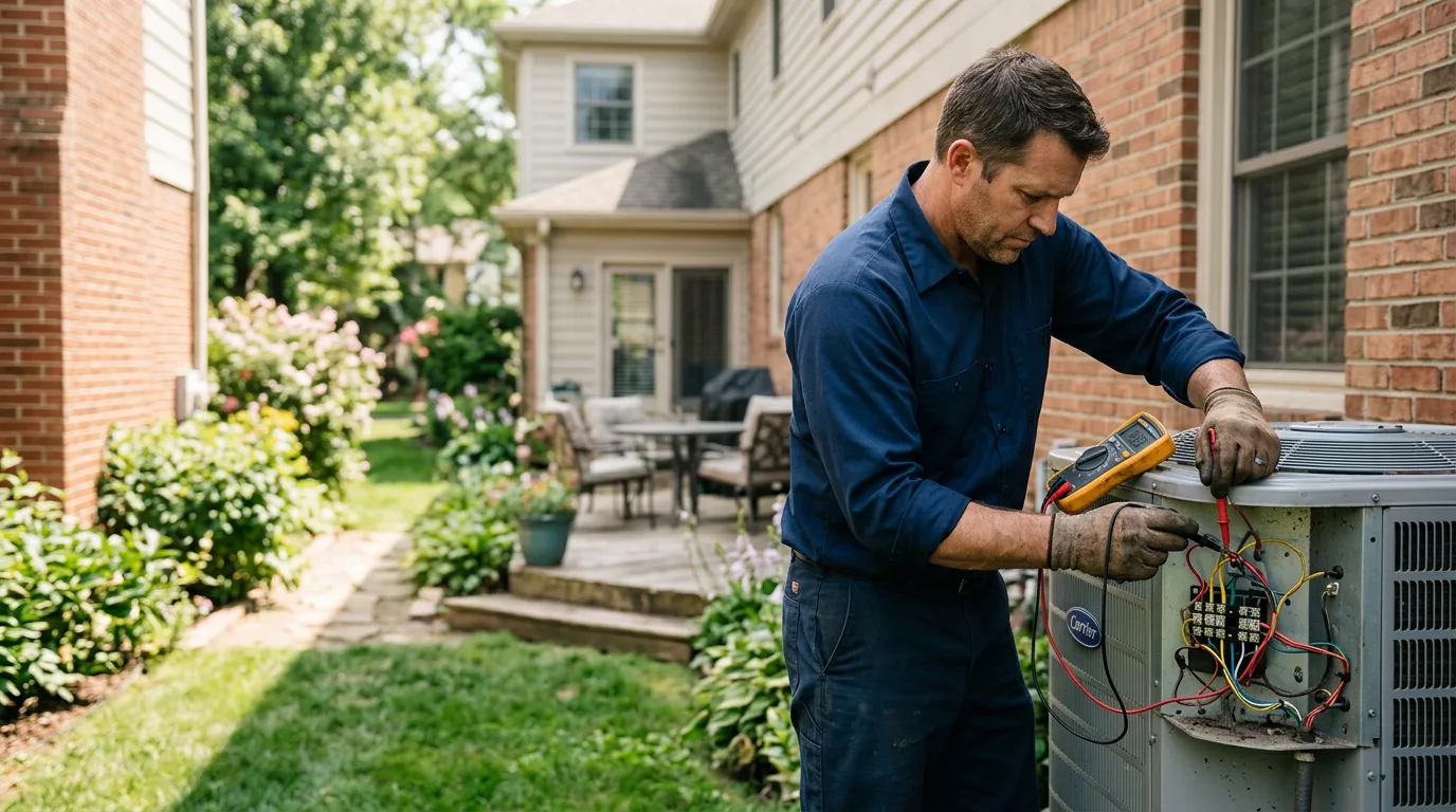 HVAC technician working near Leblanc, LA